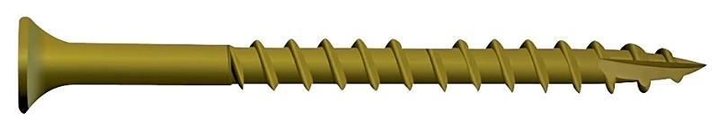 Tan Deck Screw 9 X 2-1/2 Inch Bugle Head With T25 Drive