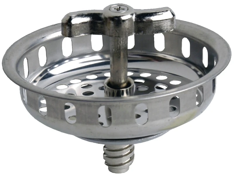 86800 Twist Tight Strainer Basket, 3-1/2 Inch Chrome Finish