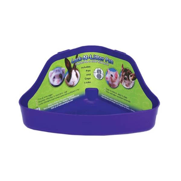 Lock-N-Litter Feeding Pan, Attaches to Wire Cage, Small Pets