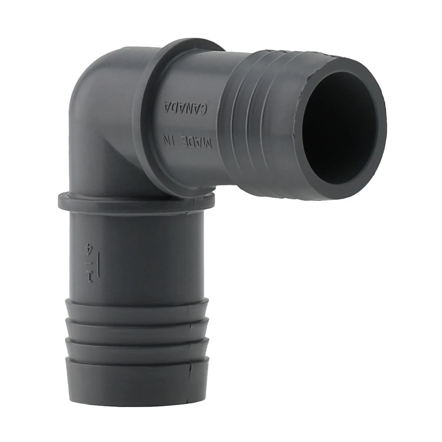 Boshart UPPE-12 Pipe Elbow, 1-1/4 in, Insert, 90 deg Angle, Polypropylene, Gray