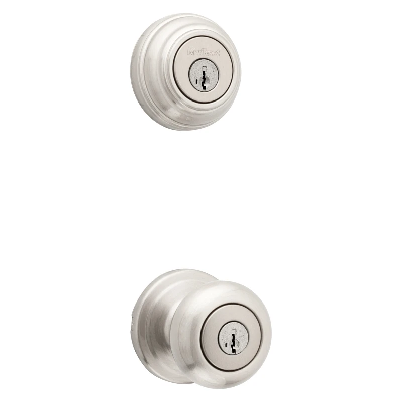 Kwikset Signature Series 991J Satin Nickel Juno Knob & Deadbolt Combo