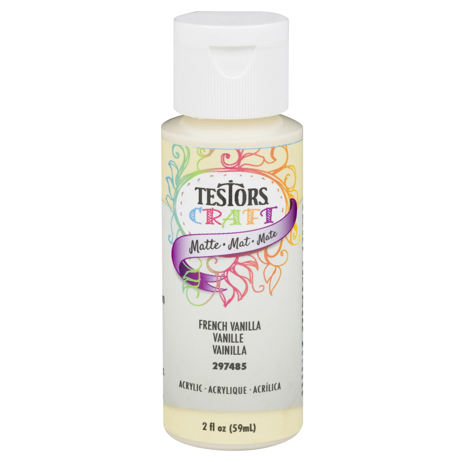 Acrylic Craft Paint, French Vanilla, 2-oz.