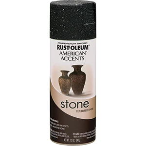 7991830 12 Oz Black Granite Stone Spray Paint, Set Of 6