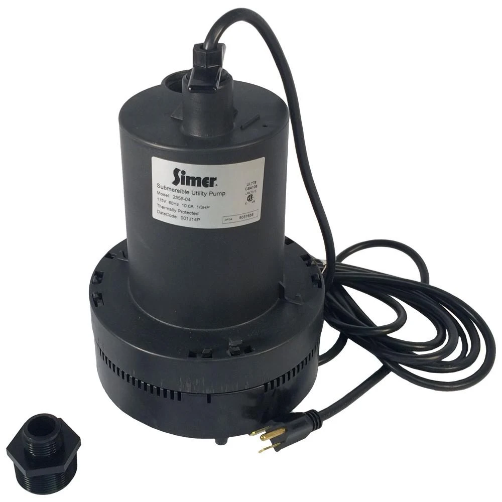 1/3 Hp 115v Submersible Utility Pump With 1620 Gph Flow Rate