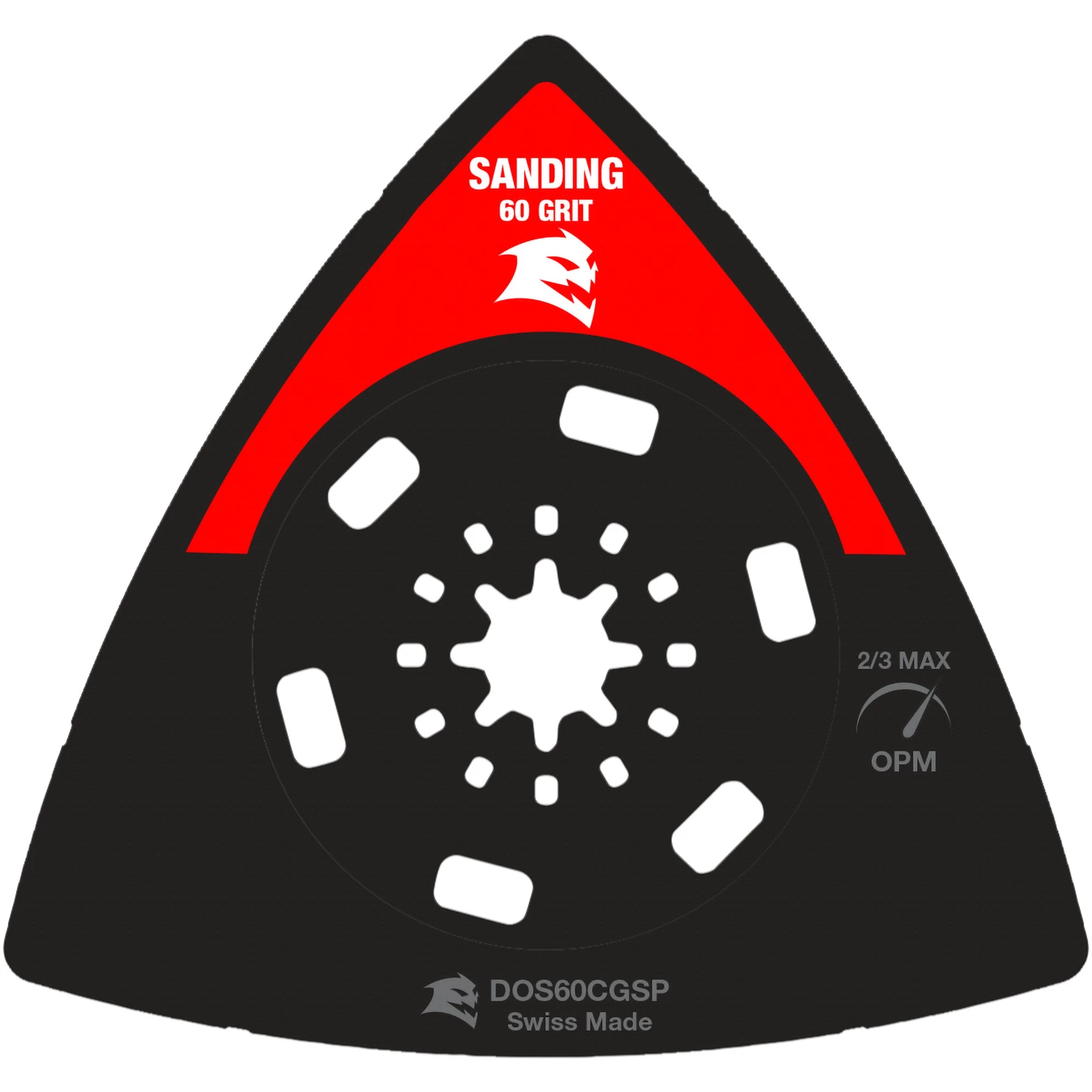 Starlock Carbide Grit Oscillating Tool Sanding Plate, 60 Grit, 3-1/2-In.