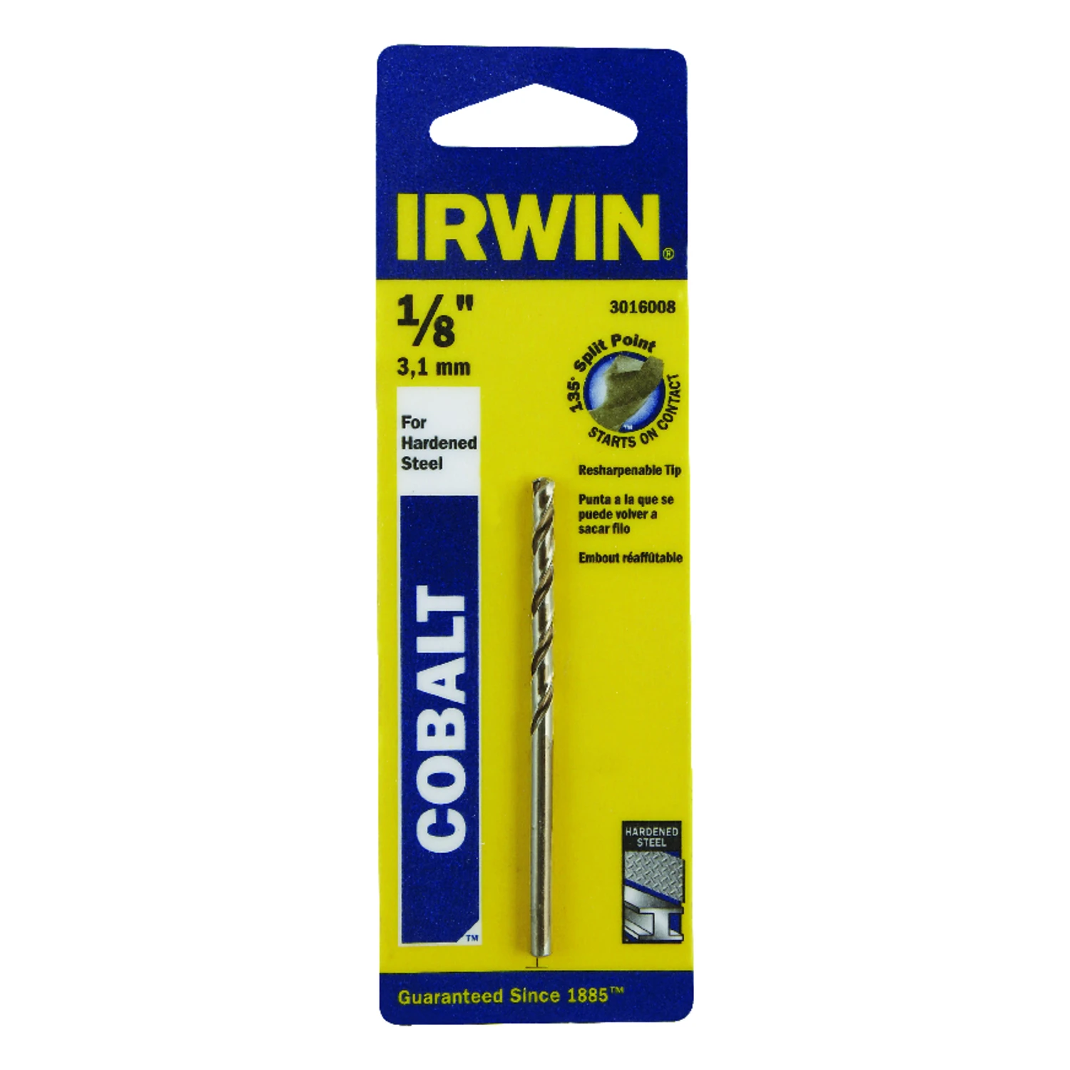Cobalt Steel Drill Bit, 1/8-In.