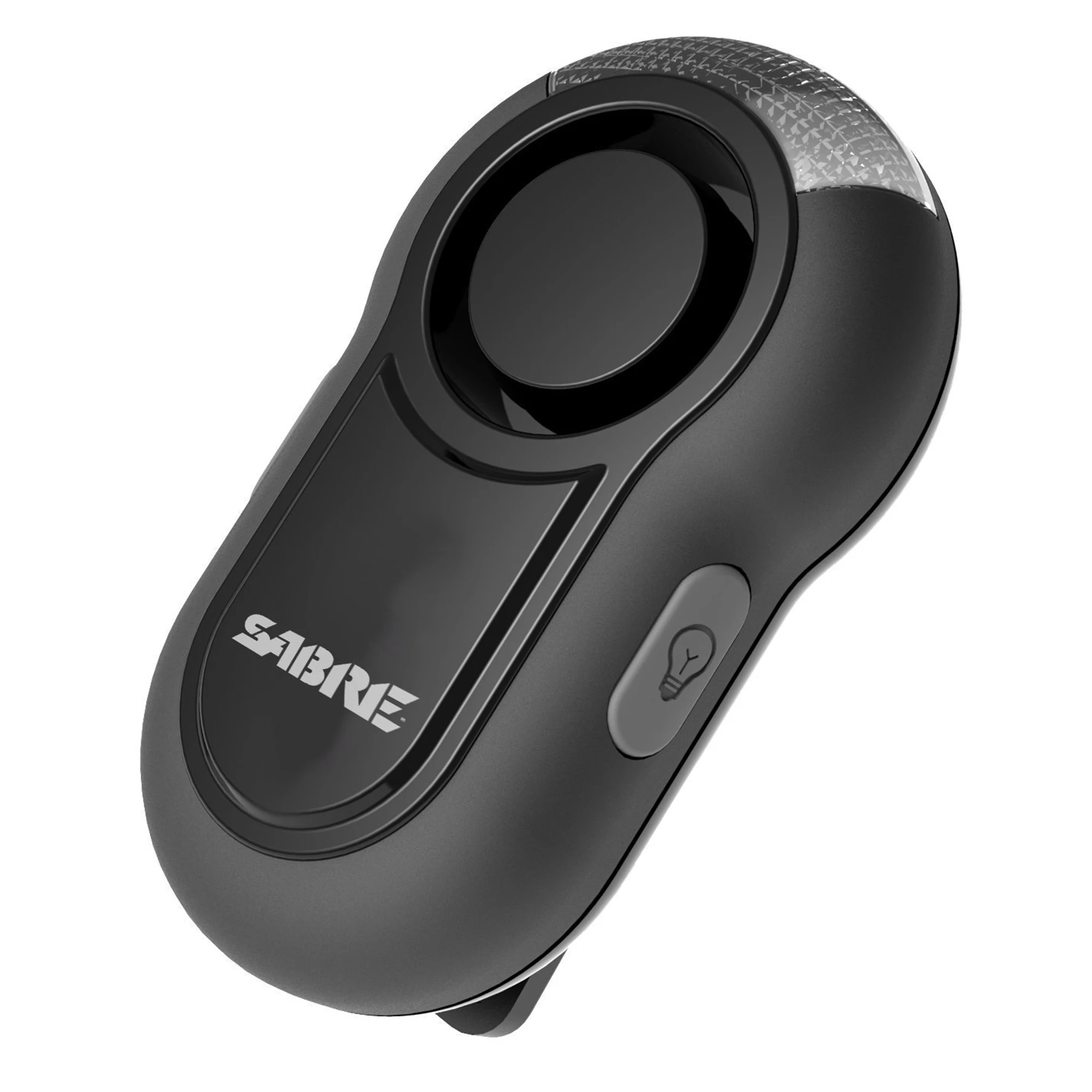 Personal Alarm with Clip, LED Flashlight, 120 Decibels, Black Case