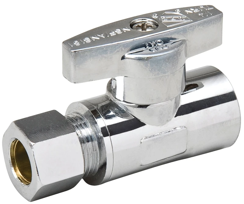 1/2 In. Sweat X 3/8 In. Compression Quarter Turn Straight Valve
