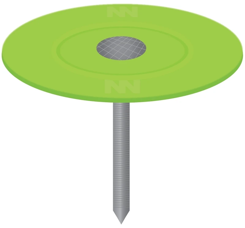 1-1/4 In. L Plastic Cap Nail 2000 Pk, Round Head, Model 0135073