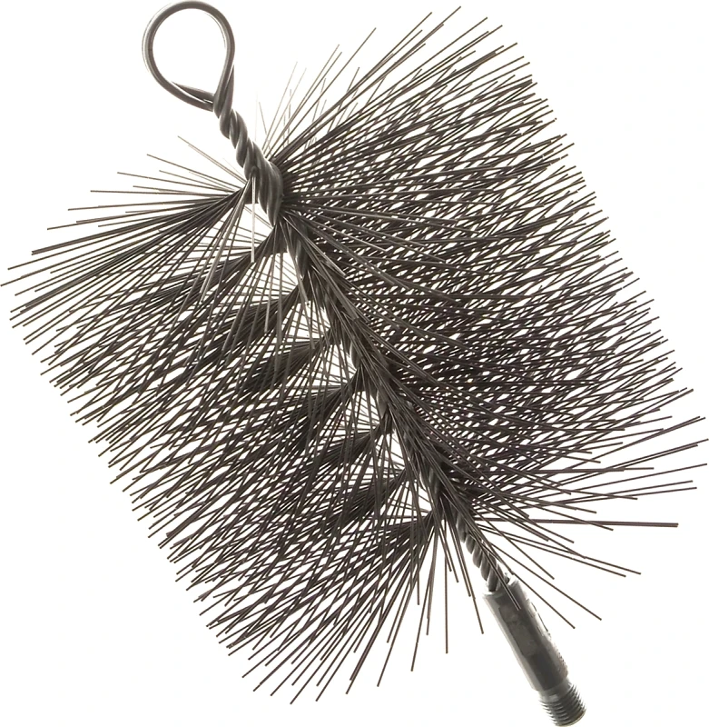 10 Inch Round Chimney Cleaning Brush With 1/4 Inch Npt Male Thread