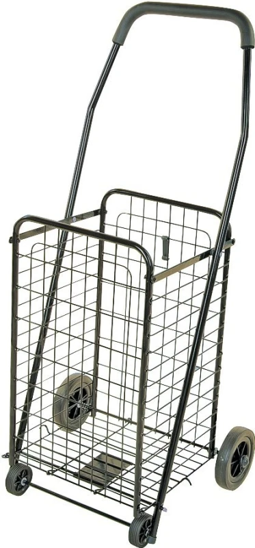 Tpg-g80033l Foldable Shopping Cart With 88-lbs Capacity And Solid Rubber Tires