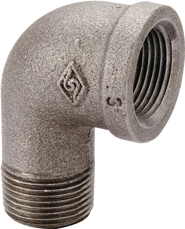 1-1/4 Inch Black Malleable 90 Degree Street Elbow, Model 6-1-1/4b