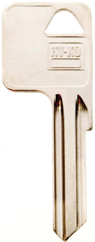 Hy-ko 11010y1e Yale Key Blank, Brass, Nickel Plated, 2.35 In L X 0.89 In W, Pack Of 10