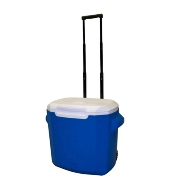 28QT WHEELED COOLER W/TELE HNDL