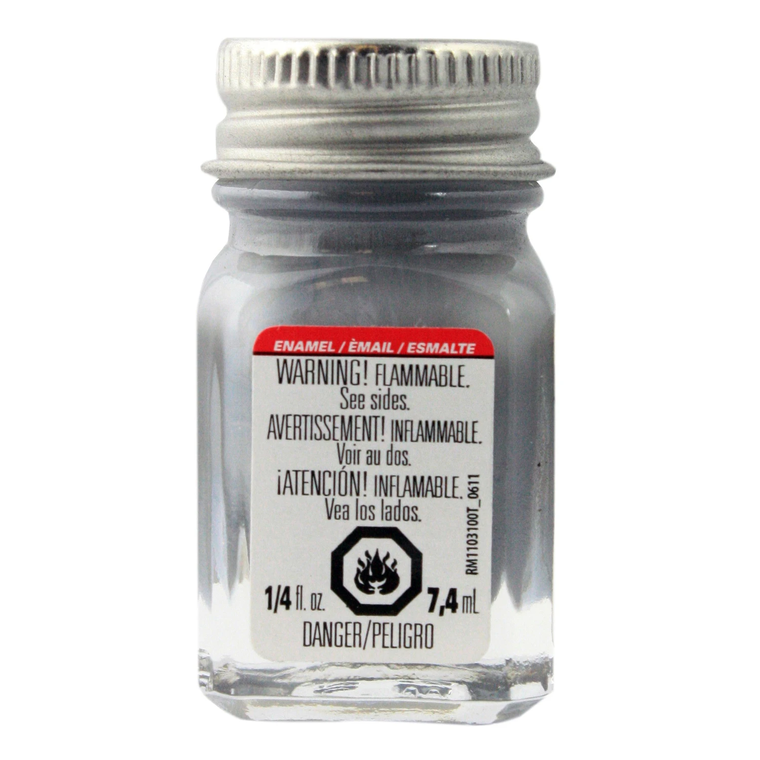 Gloss Gray Enamel Paint 0.25 Oz - Premium Quality For Various Surfaces