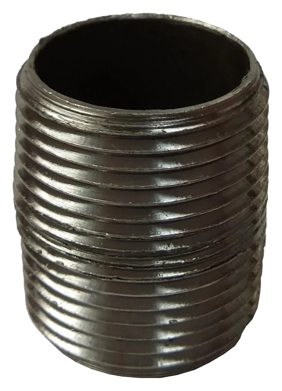 1 Inch Close Black Pipe Nipple, Model 1xcb, Schedule 40 Steel
