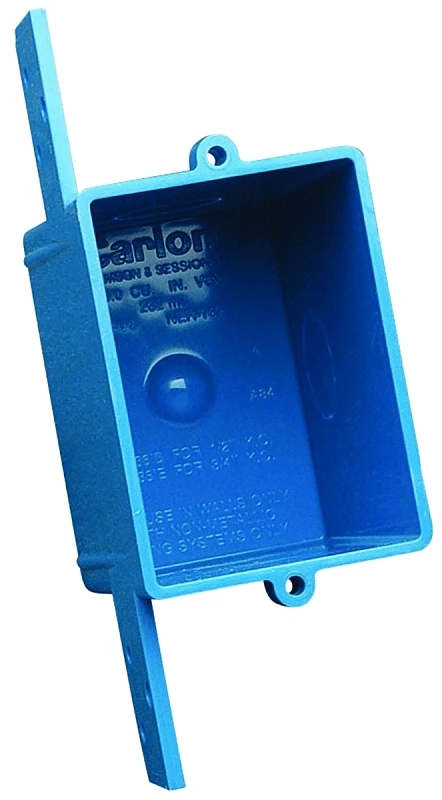 A58381e-car 1 Gang Pvc Switch Box, 16 Cu. In., Electric Blue