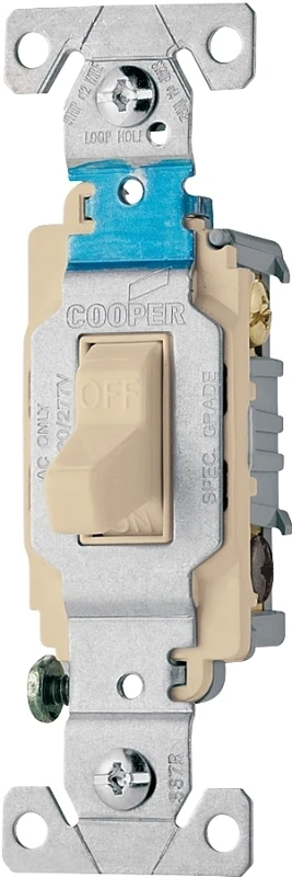 Cs315v 15a 120/277vac Ivory 3-way Toggle Switch With Grounding