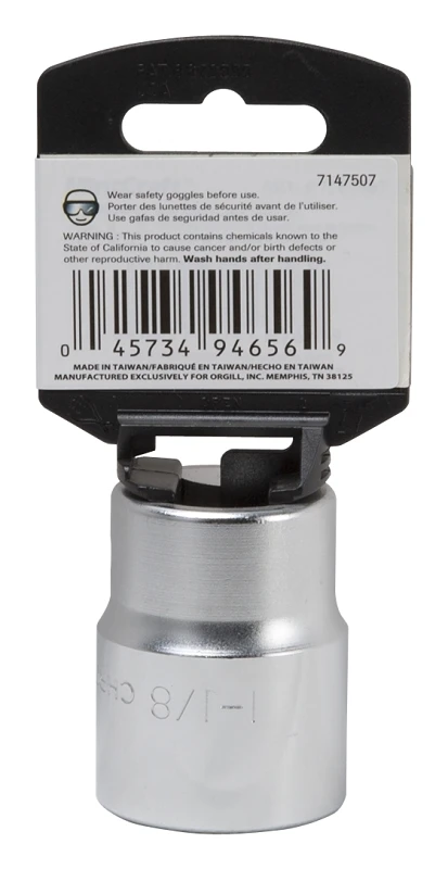 Mt-ss6036 1-1/8 Inch Socket 3/4 Inch Drive 12-point Chrome Vanadium Steel