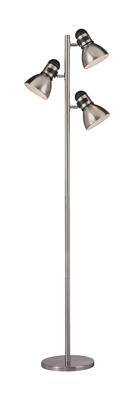 Tl-tree-134 65 Inch Adjustable 3-light Tree Floor Lamp In Satin Nickel