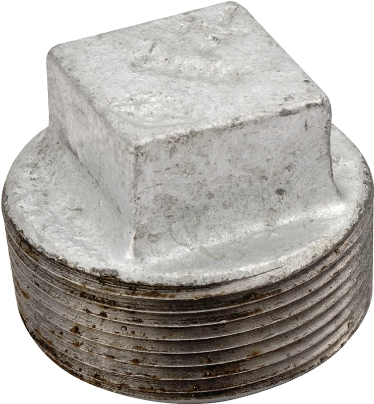 1-1/2 Inch Galvanized Malleable Plug, Model 31-1-1/2g, Square Head, 150 Psi