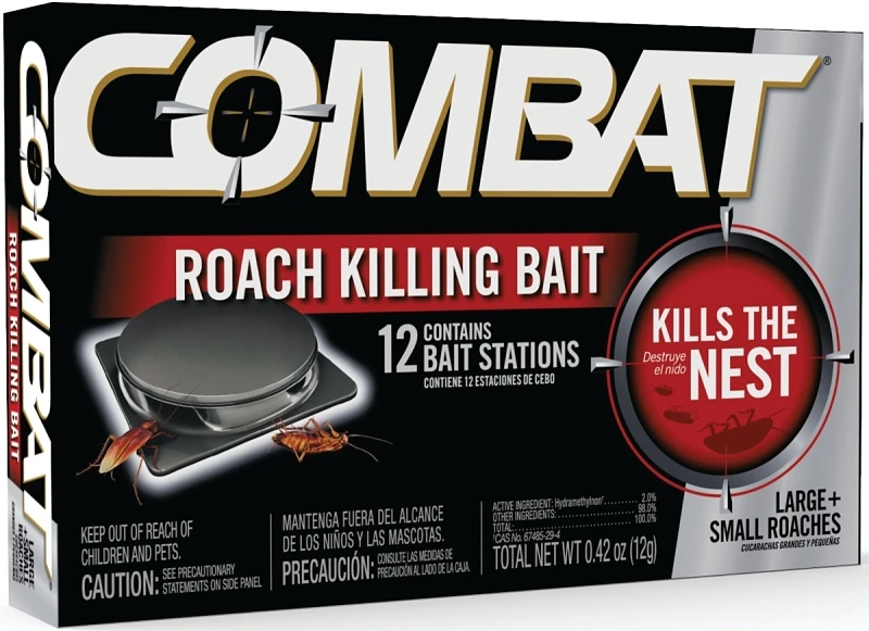 Roach Killer Bait Stations, 12 Count, Kills Small & Large Roaches At Source