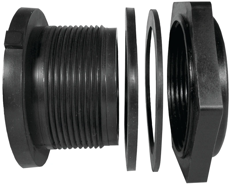 Tf100p-e Polypropylene Tank Fitting, 1 Inch, Fpt, Left Hand Thread