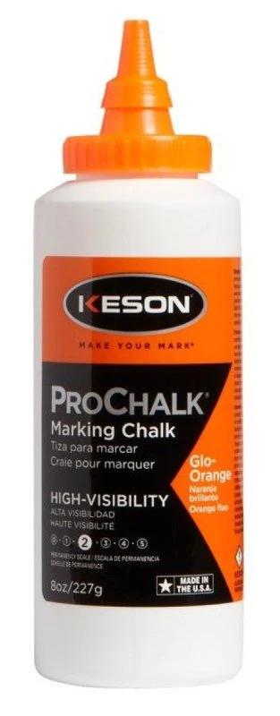 8 Oz Glo-orange Ultrafine Marking Chalk - Model 8go