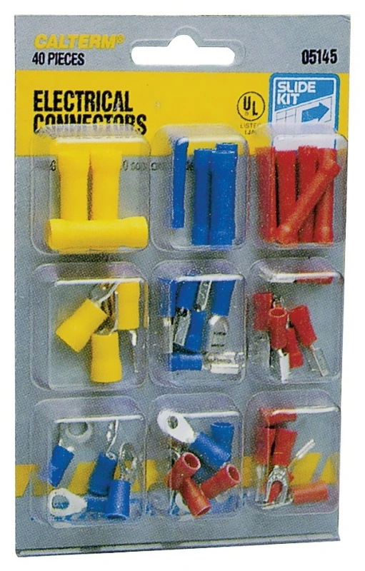 40 Piece Mini Terminal Connector Kit 05145 For 22-10 Awg Wire