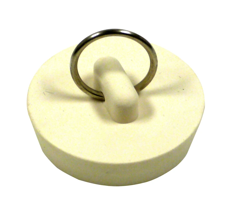 Pp820-6 Duo Fit Drain Stopper, Rubber, White, 1-5/8 To 1-3/4 In, Pack Of 6