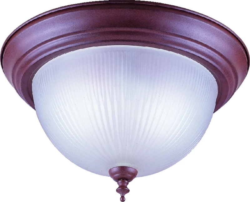F51sn02-1021f3l Two-light Flush Mount Ceiling Fixture In Sienna Finish
