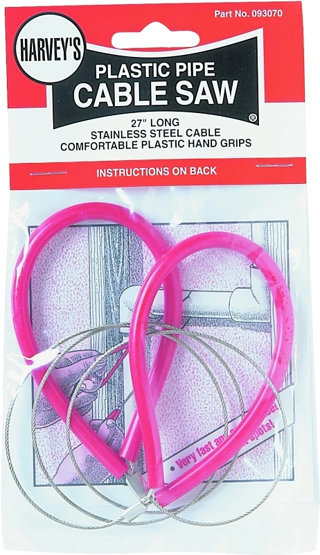 Plastic Pipe Cable Saw 27" Rustproof Stainless Steel Cable, Pack Of 12