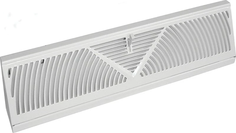 Rg1627-a 18 Inch White Steel Baseboard Diffuser With Volume Control