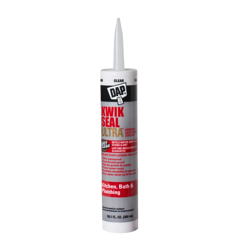 Kwik Seal Ultra Premium Silicone Kitchen & Bath Sealant, Clear, 10.1-oz. Kwik Seal Ultra Premium Silicone Kitchen & Bath Sealant, Clear, 10.1-oz.