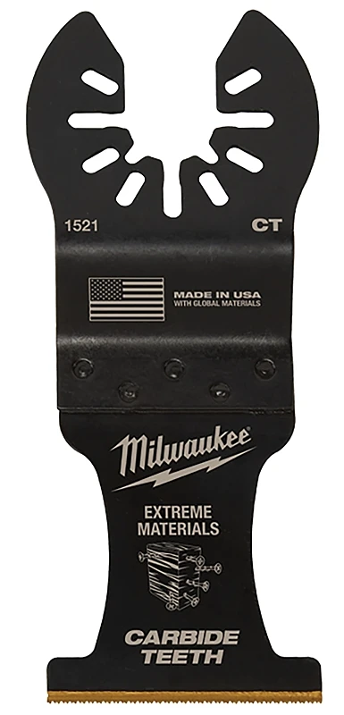 Milwaukee 49-25-1523 Blade, 1-3/8 in, 2 in D Cutting, Carbide/HCS/Titanium