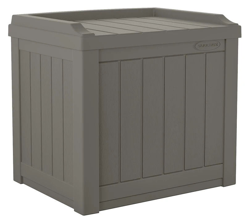 Resin Deck Box / Seat, Stoney Color, 22 Gallons
