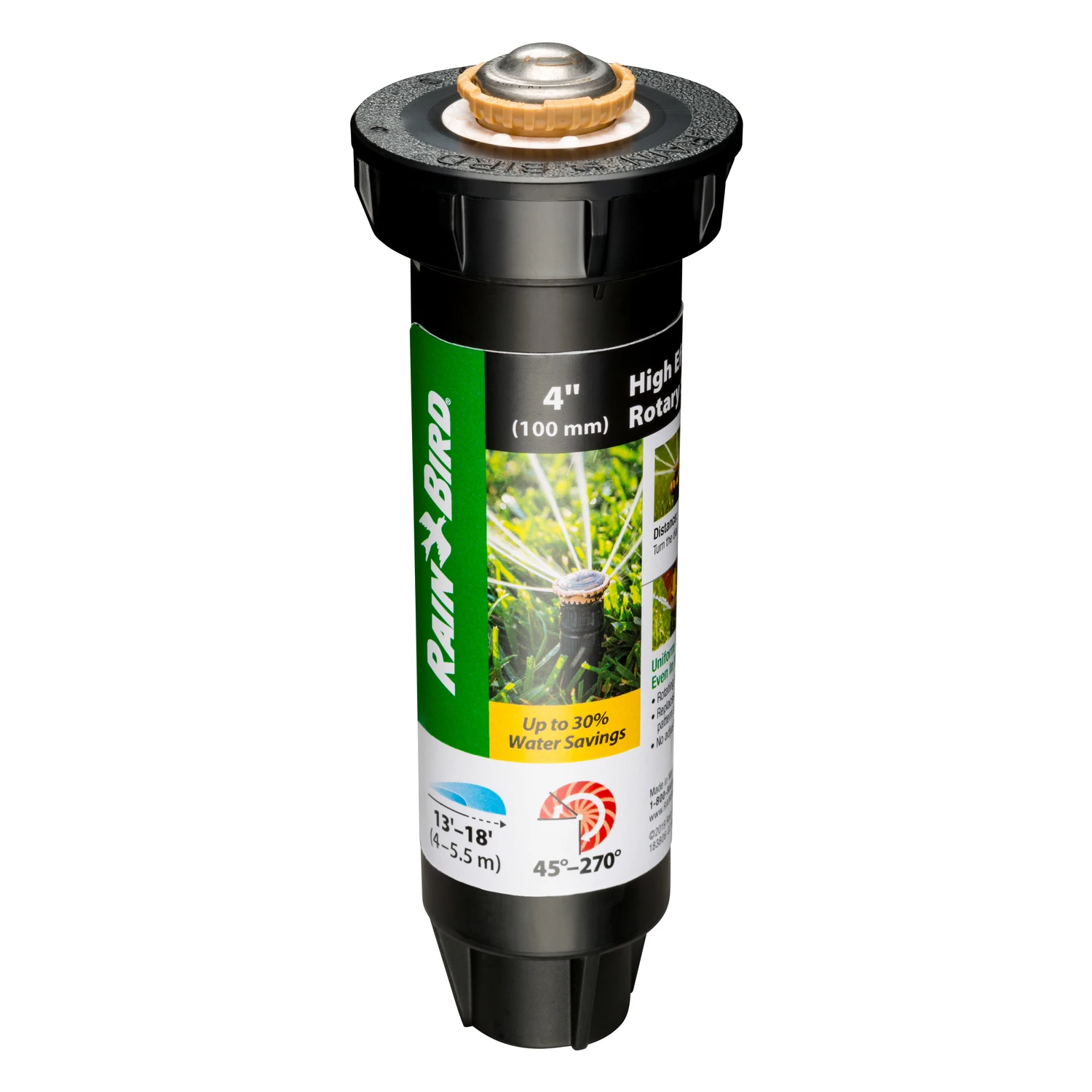 Underground Sprinkler Head, Adjustable Pattern, 4-In. Pop Up, 13-18-Ft. Spray