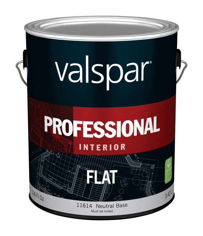 Professional Latex Flat Interior Wall Paint, Neutral Base, 1 Gallon