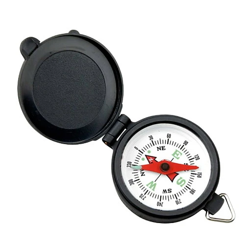 Pocket Compass With Plastic Case, Black And White Model 2000016512