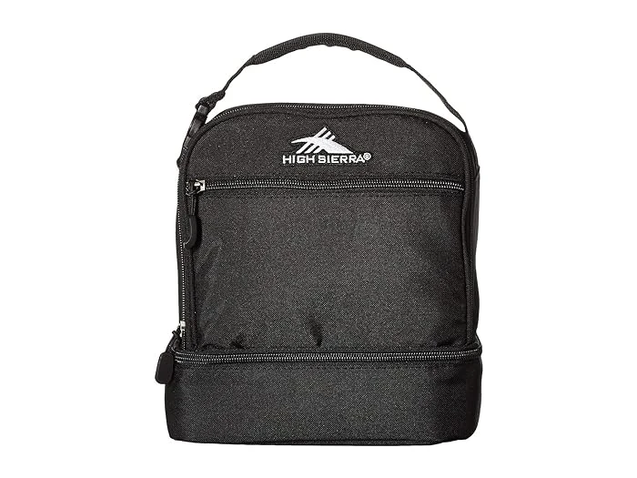 Stacked Compartment Lunch Bag, Black, Model 74714-1041, One Size