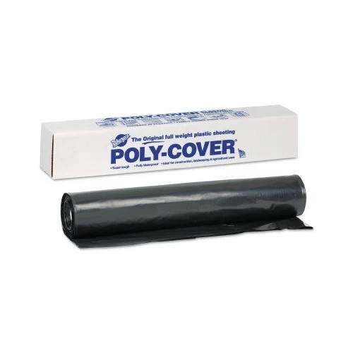 Poly-cover Black Plastic Sheet, 32' X 100', 6 Mil Thickness