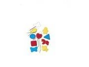 Lacing Shapes 2561 - 9 Pieces For Ages 3-6