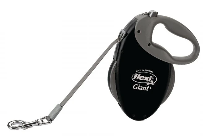 Giant Retractable Dog Leash, Large, Black, 26 Feet, Supports 110 Pounds