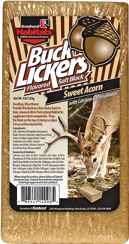 Buck Lickers Evo14098 Acorn Flavor Mineral Block, 4 Lb