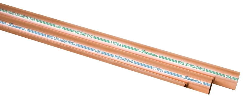 1 Inch Diameter X 10 Feet Length Type L Copper Pipe For Plumbing Applications
