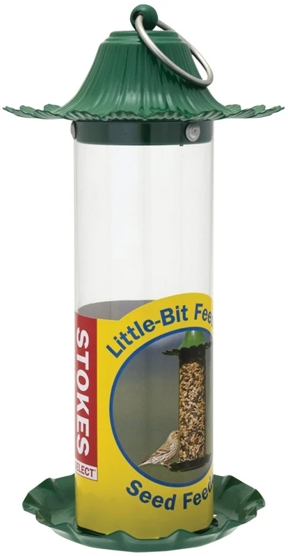 Little-bit Boutique Seed Feeder With Hammered Copper Roof, 8.6 In. H