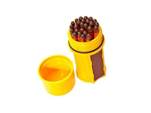 Stormproof Match Kit With Waterproof Case, 25 Matches And 3 Strikers - Yellow