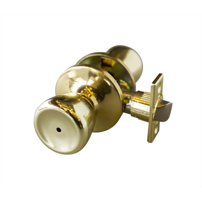 Terrace Polished Brass Privacy Door Knob With Universal 6-way Latch