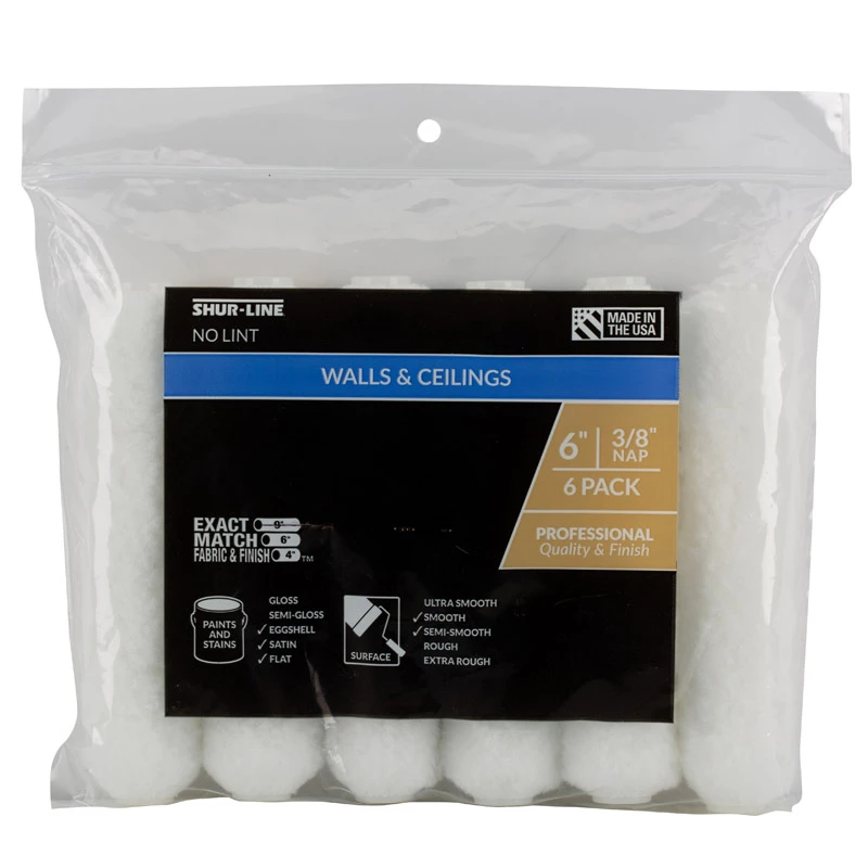 Shur-Line Knit 3/8 in. x 4 in. W Mini Paint Roller Cover 6 pk