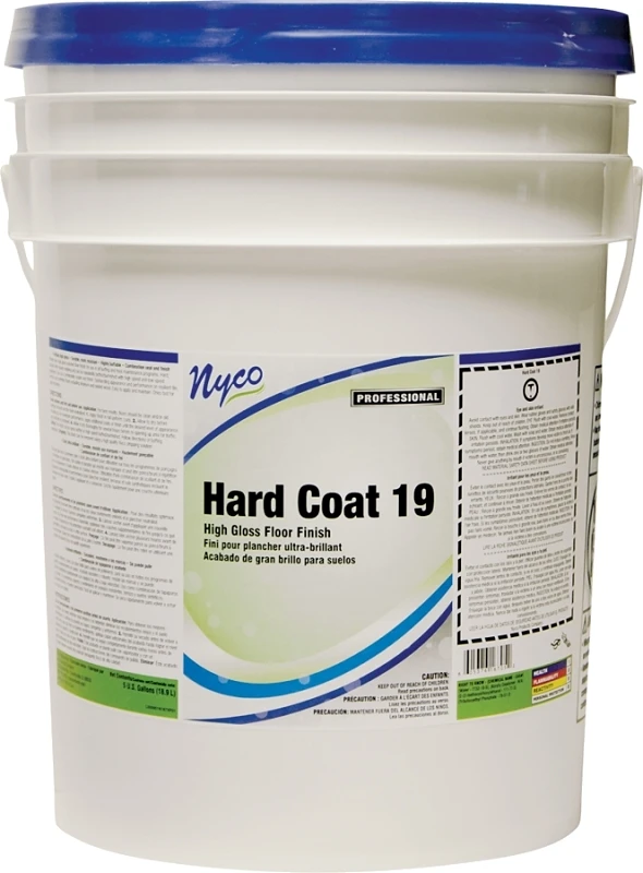 Nyco Nl167-p5 Hard Coat 19 Floor Finish, 5 Gallon, Acrylic, High Gloss